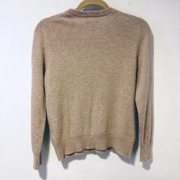 QUINCE Mongolian Cashmere Crewneck Sweater Oatmeal Size Small Women’s - Picture 5 of 9